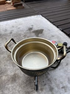 イワタニのガス缶で500mlの湯を沸かしてみる