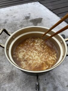 インスタントラーメンの完成