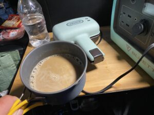 車中泊のコーヒー