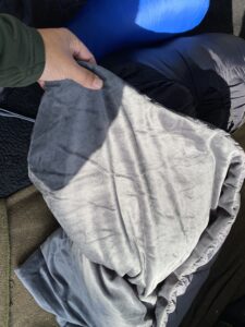 スエート生地のブランケット