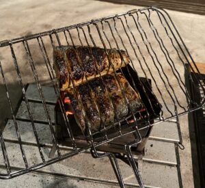 鯖の焼き上がり