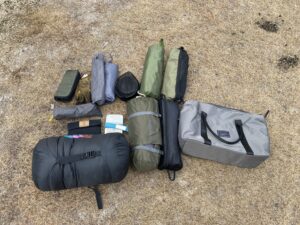 徒歩キャンプに入れていた一式
