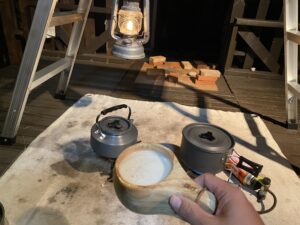 ビールを飲みながら待つ時間