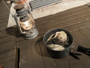 牡蠣を解凍する