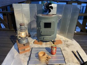 セッティング完了の薪ストーブ