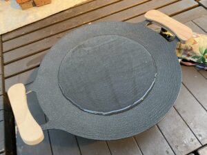 マルチグリドルに水を張る