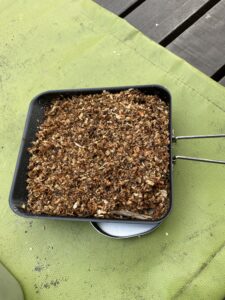 着火剤を冷ます