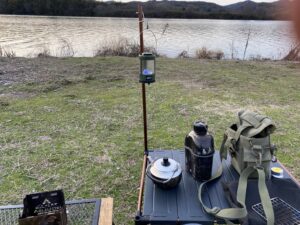 デイキャンプの設営風景