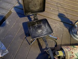 バウルーで湯を沸かす