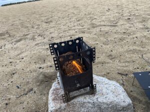 自作の燃料に火をつける