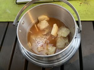 鯛飯を炊く準備完了！