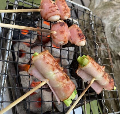 アスパラ焼きとベーコン