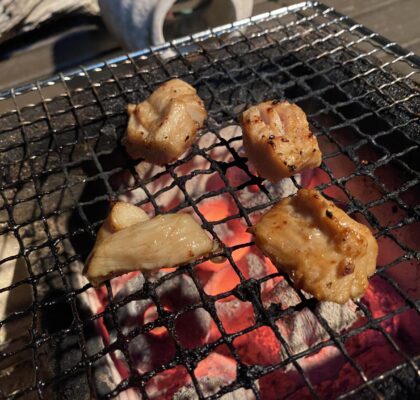 みのを焼く