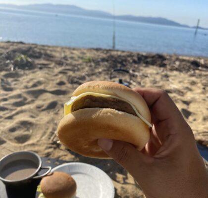 ハンバーガー完成