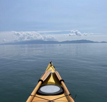 カヤック海を渡る