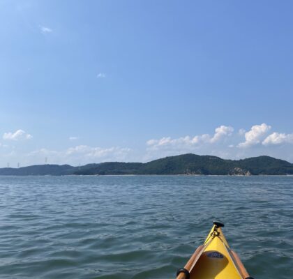 カヤックで進む