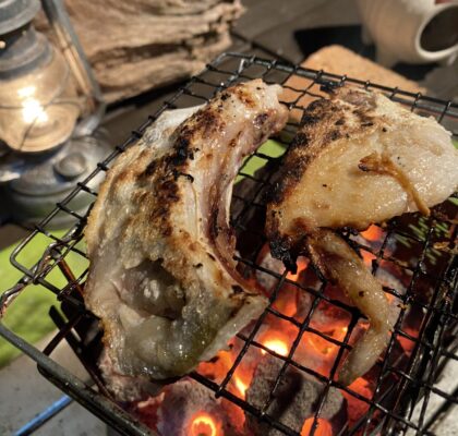 ブリカマを焼く