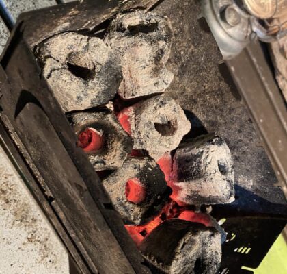 準備が整った炭火