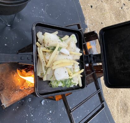 イカネギ塩炒めをを作る