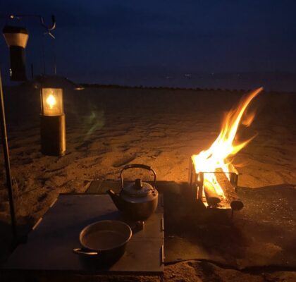 食後は湯を沸かしてゆっくりコーヒーを飲む