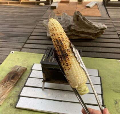 とうもろこしの焼き上がり
