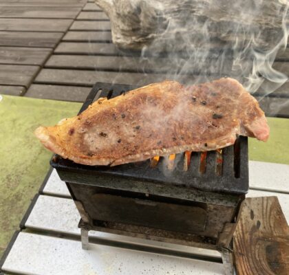 肉の焼き上がり